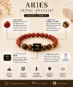 Aries (मेष राशि) Zodiac Red Jasper & Tiger Eye Bracelet (Lab Certified)