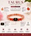 Taurus (वृषभ राशि) Zodiac Sunstone & Carnelian Bracelet with Lab Certificate