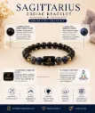Sagittarius (धनु राशि) Zodiac Black Obsidian & Lapis Lazuli Bracelet with Lab Certificate